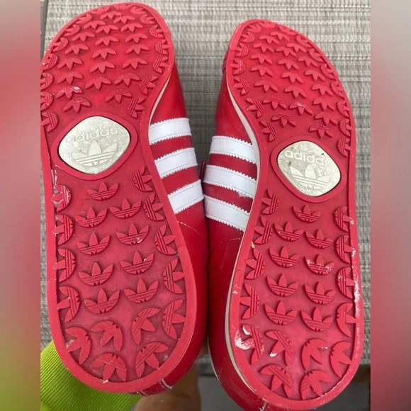 Adidas Samoa Red Scarlet White Sz 11 - Picture 6 of 8